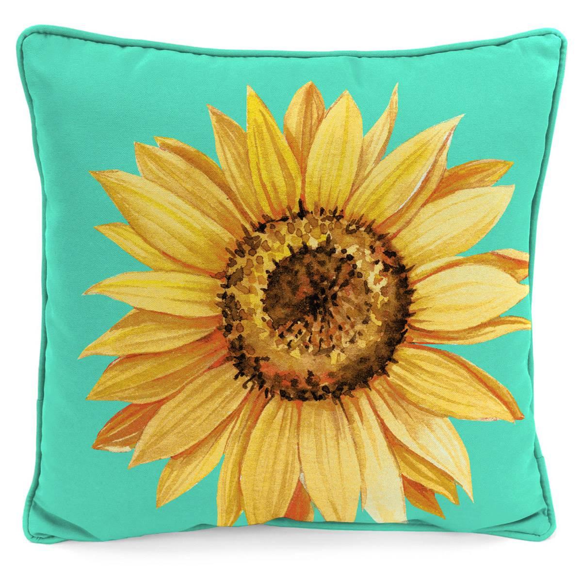 Jordan Manufacturing Home Sunflower Outdoor Throw Pillow