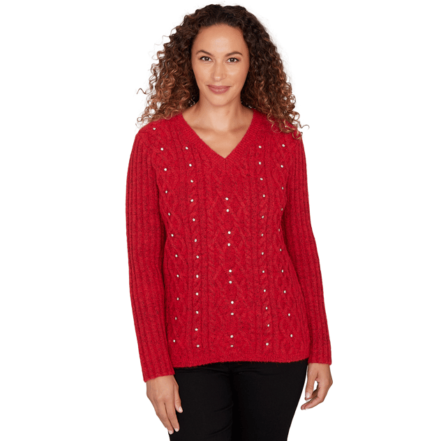 Womens Skye’s the Limit Fashion Essentials Cable Knit Sweater