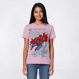 Juniors C-Life Mineral Wash Spiderman Comic Boyfriend Tee