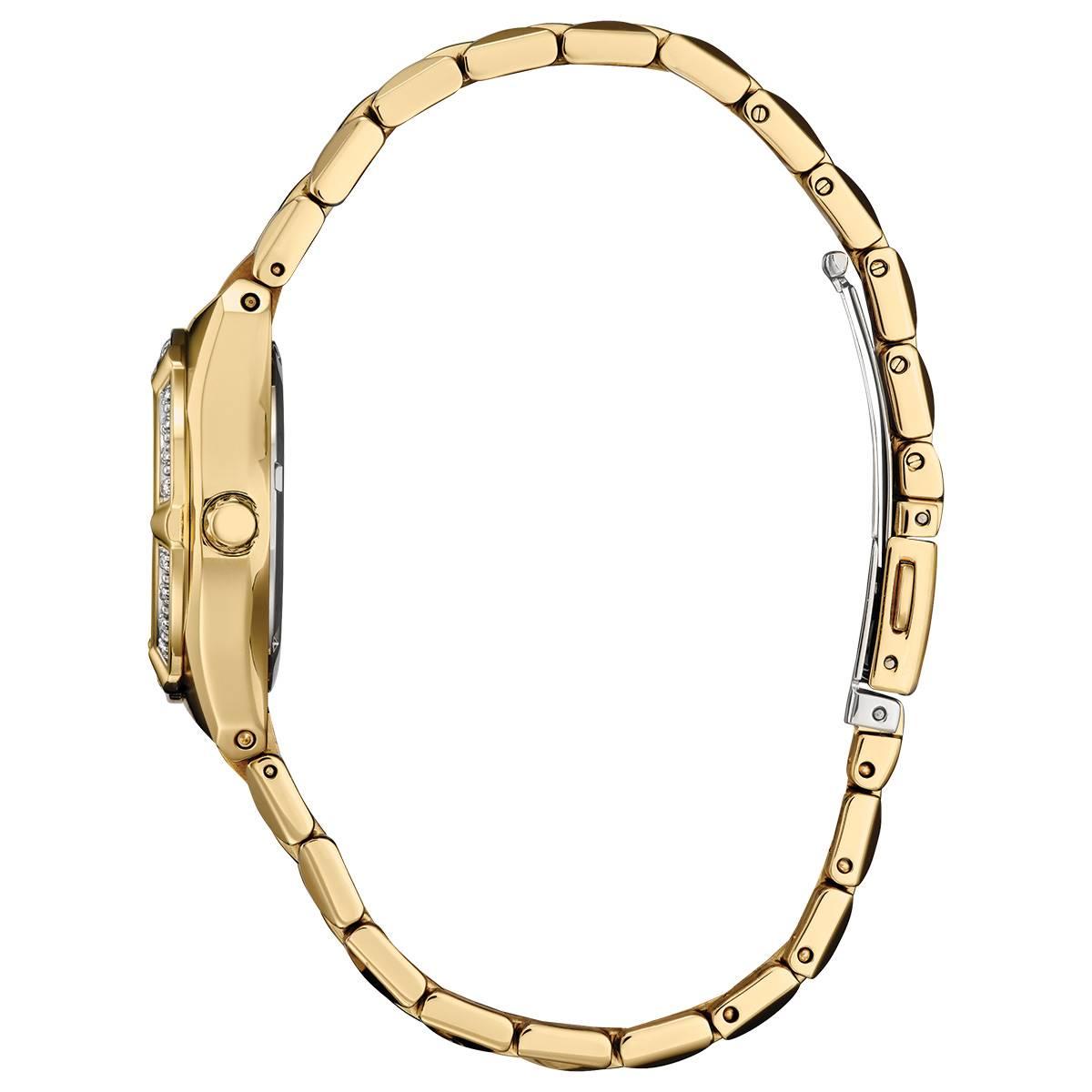 Womens Citizen® Corso Black Dial Gold-Tone Watch - EW2712-55E