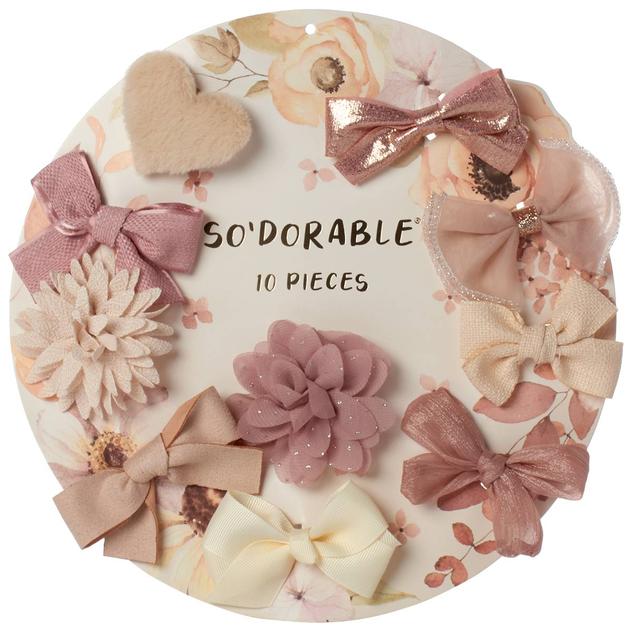 Baby Girl so'dorable® 10 Piece Bow/Flower/Heart Hair Clips