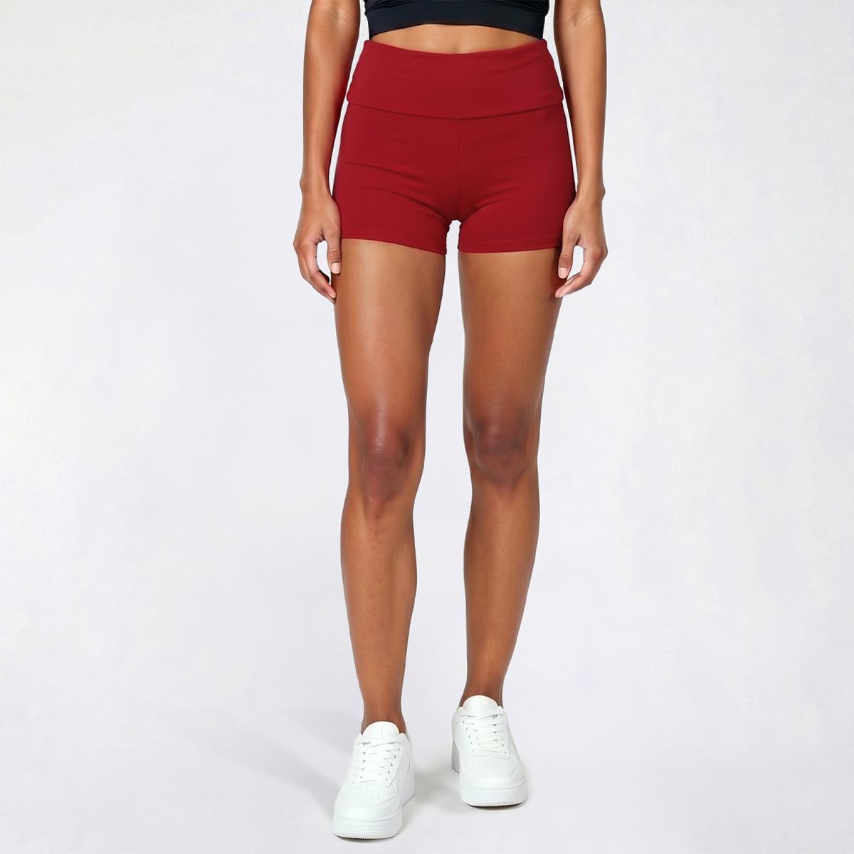 Juniors No Comment Fold Over Waist Bootie Shorts