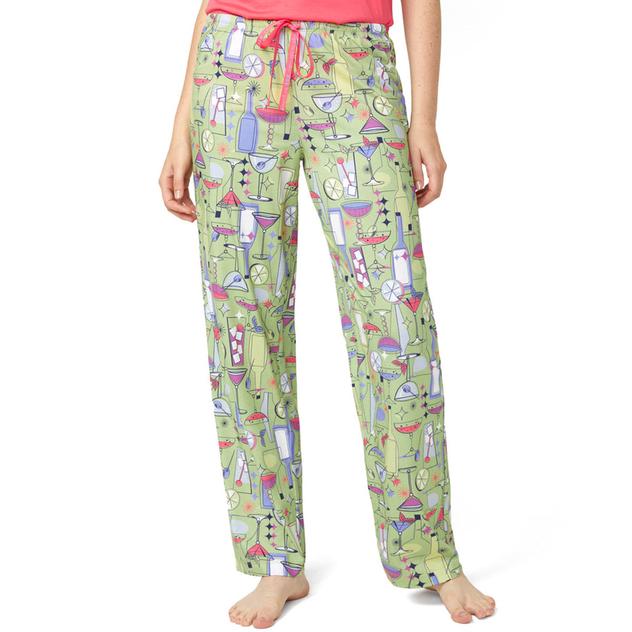 Womens HUE® Classic Cocktails Long Pajama Pants