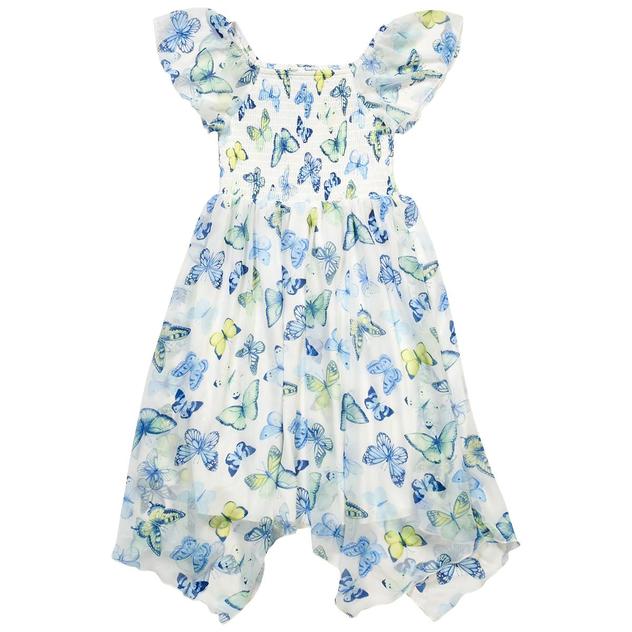 Girls (7-16) Speechless® Smocked Butterfly Hanky Hem Dress