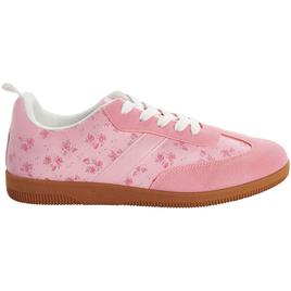 Womens Love 83 Pink Floral Fashion Sneakers