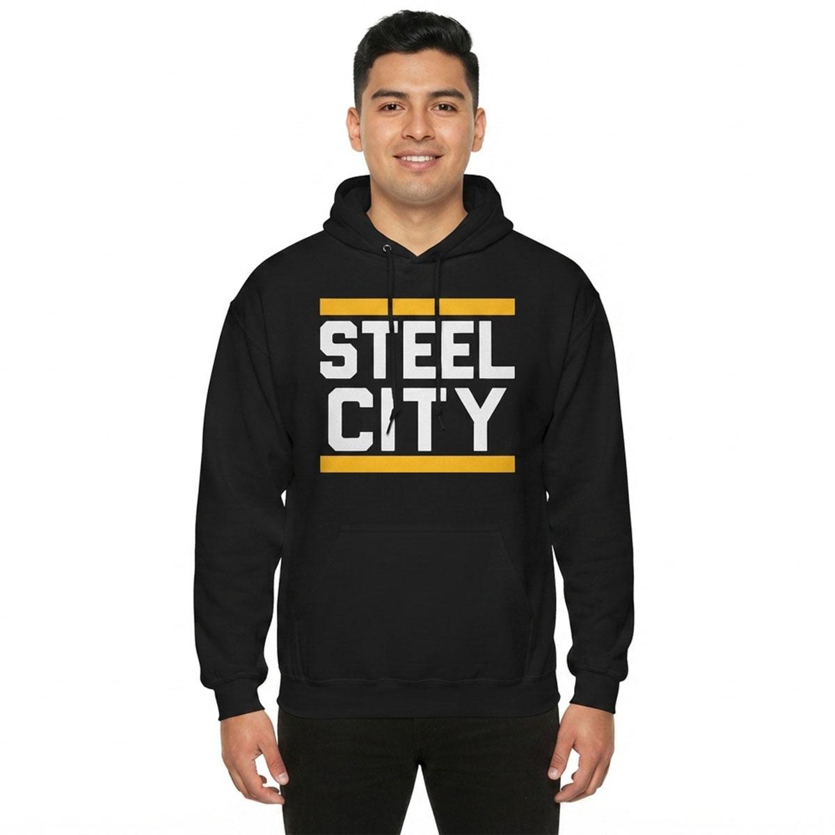 Mens Tailgate Pittsburgh Football Steel City Hoodie