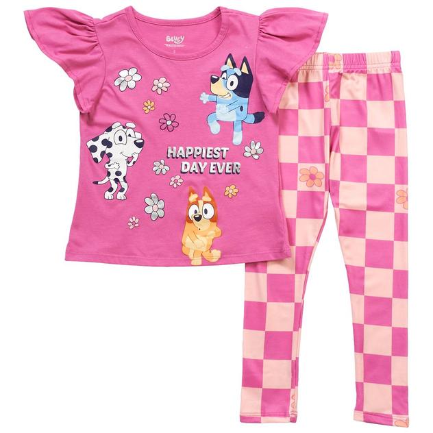 Girls (4-6x) Bluey Happiest Day Ever Tee & Legging Set