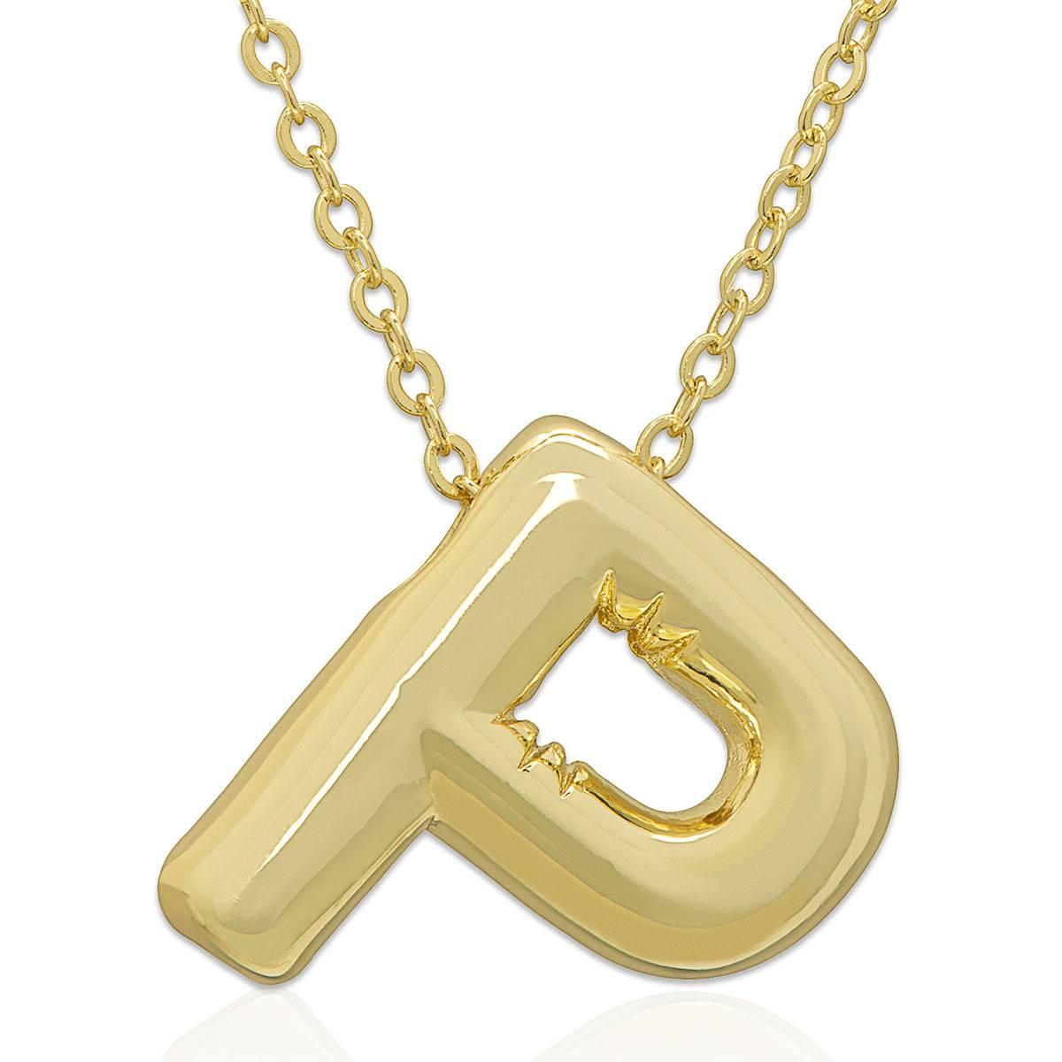 Plain Puff Initial P Pendant