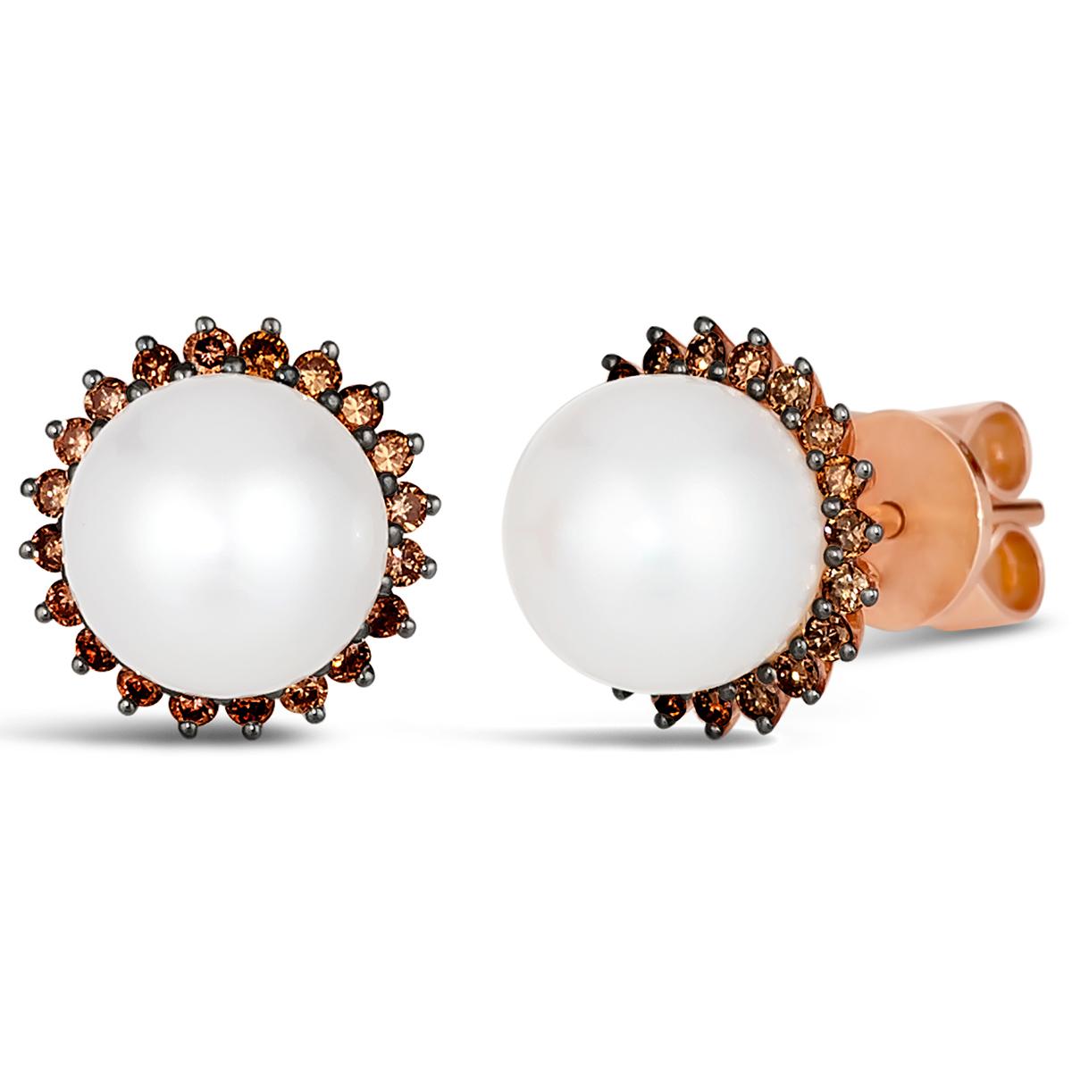 Le Vian Chocolatier(R) Vanilla Pearls(tm) Diamond Stud Earrings