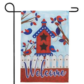 Northlight Seasonal Patriotic Birds "Welcome" Garden Flag