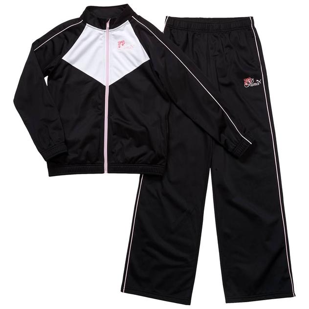 Girls (7-16) Puma® Cherry Bow Tricot Jacket & Wide Leg Pant Set