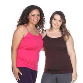 Plus Size White Mark 2pc. Solid Camisoles