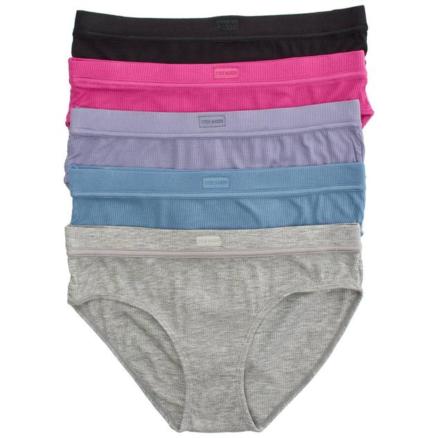 Womens Steve Madden 5pk. Ribbed Micro Hipster Panties -SM39376A5
