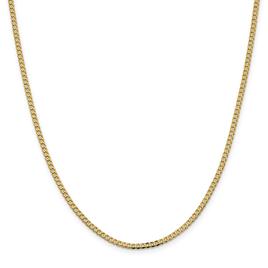 Mens Gold Classics™ 2.3mm. 14k Gold Beveled Curb Chain Bracelet
