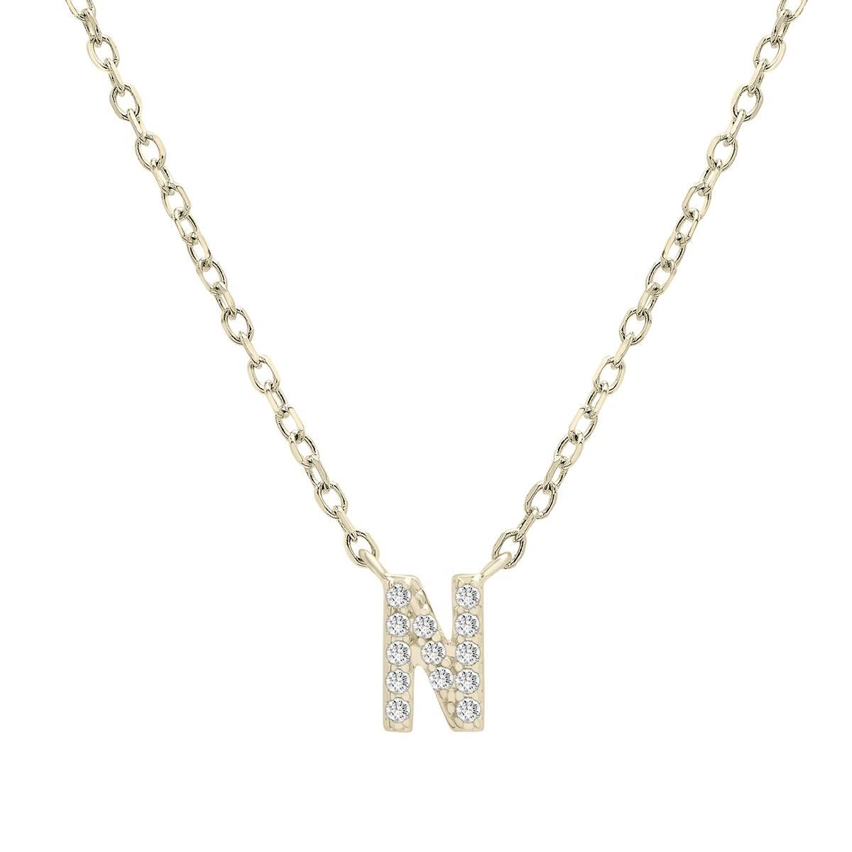 Diamond Classics(tm) 1/20ctw. Diamond Initial N Necklace