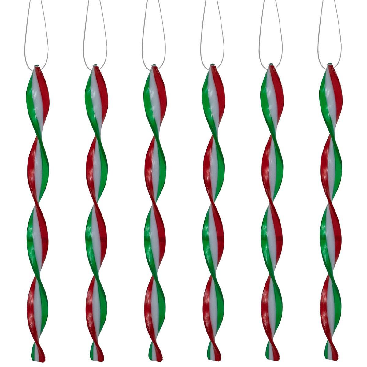 Northlight Seasonal 6ct. Multicolor Swirl Christmas Ornaments