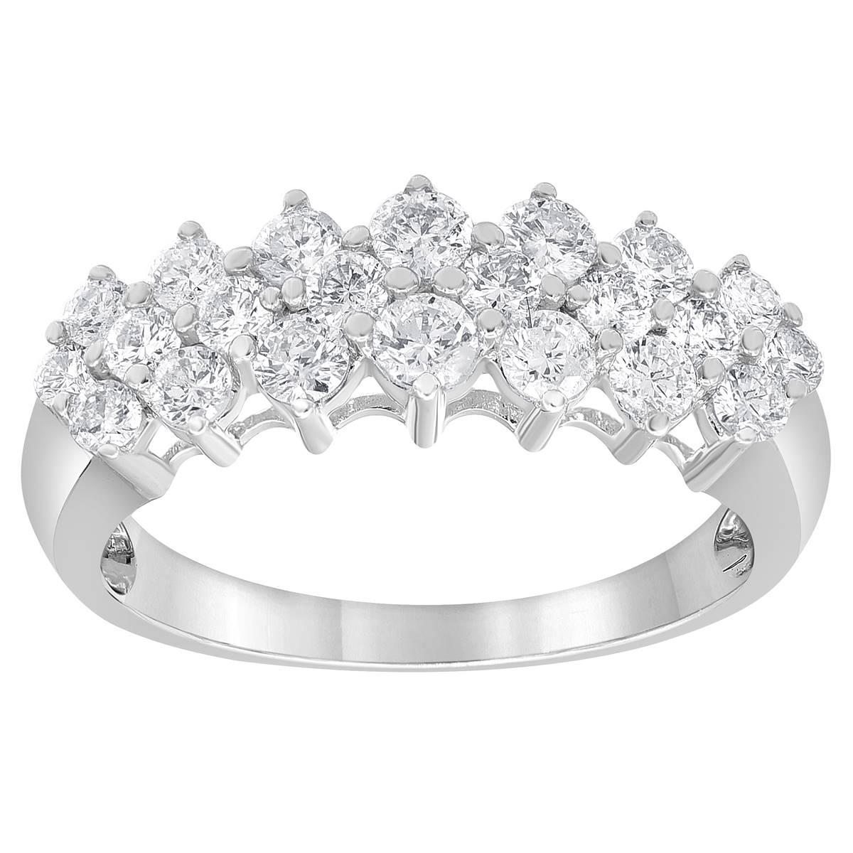 Nova Star White Gold Multi Row Lab Grown Diamond Ring