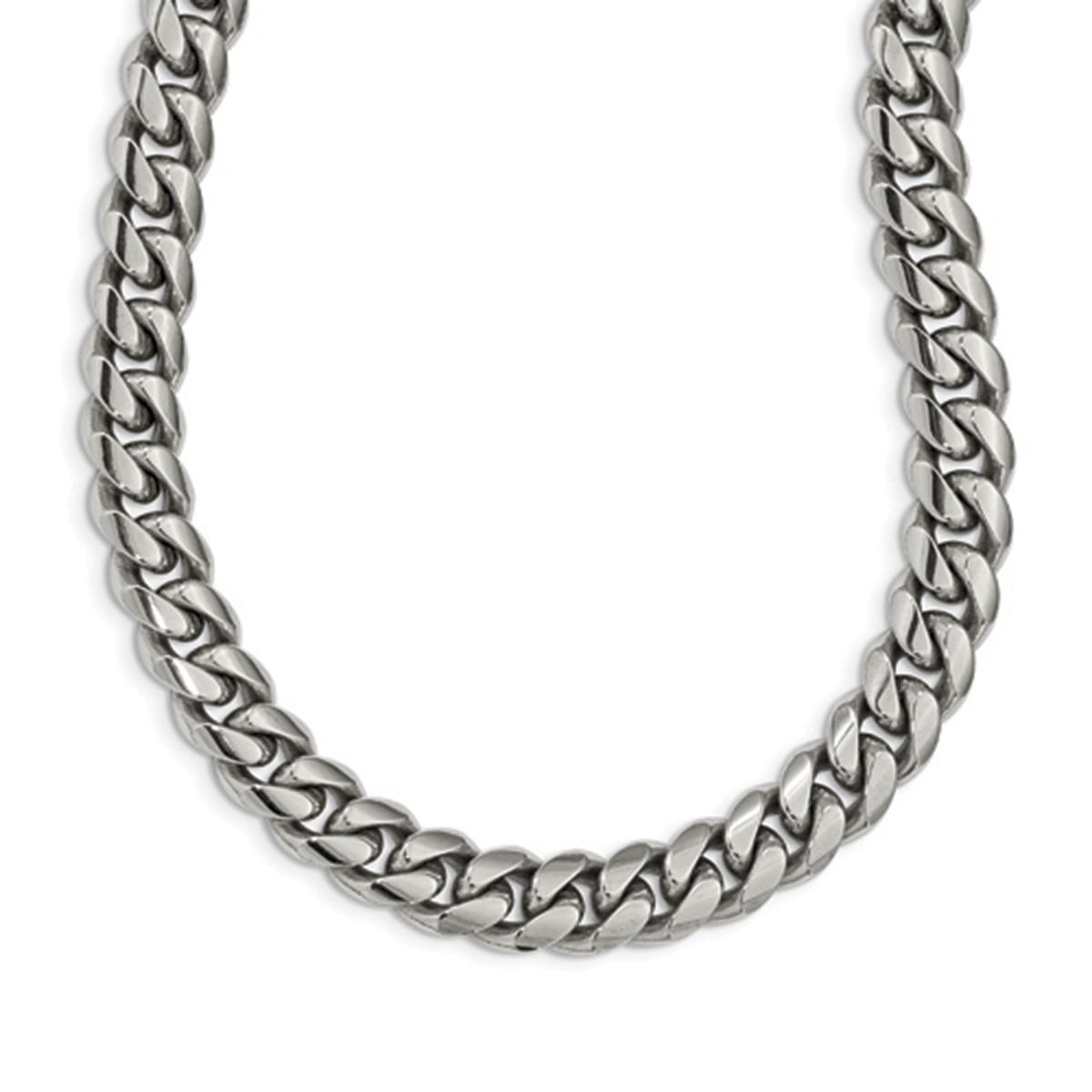 Mens Gentlemens Classics(tm) Stainless Steel Curb Chain Necklace