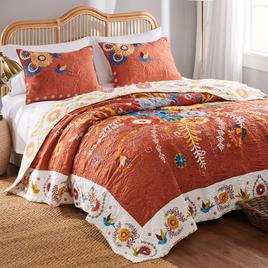 Greenland Home Fashions(tm) Topanga Bohemian Folk Art Quilt Set