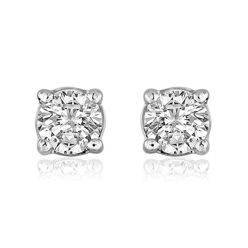 Allure 14kt. White Gold 1ctw. Diamond Earrings