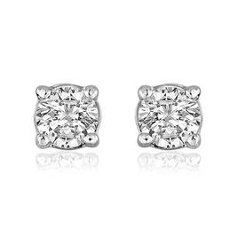 Allure 14kt. White Gold 1ctw. Diamond Earrings