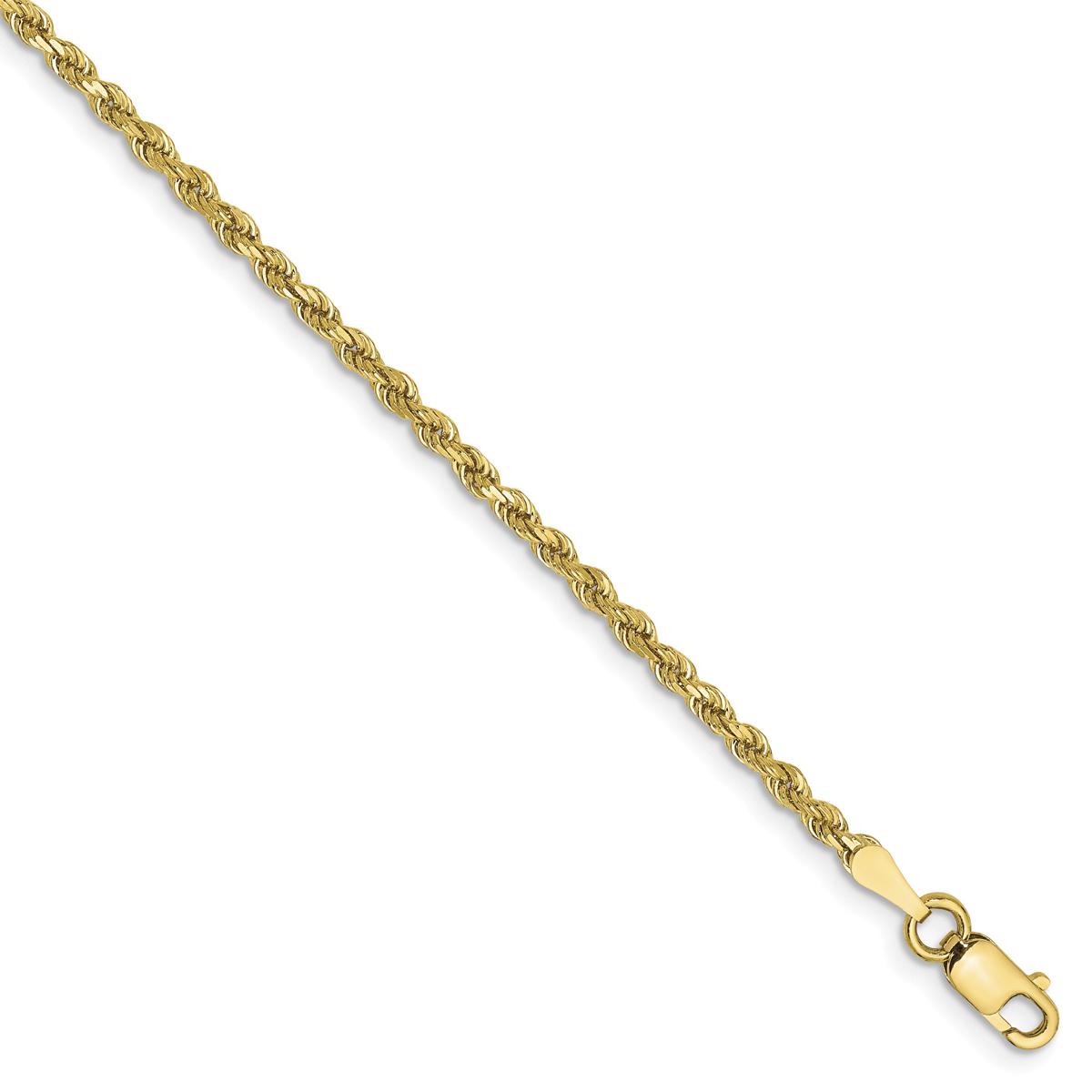 Gold Classics™ 10kt. 2mm 22in. Diamond-cut Rope Chain