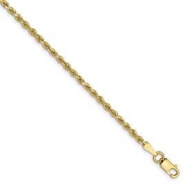Gold Classics™ 10kt. 2mm 22in. Diamond-cut Rope Chain