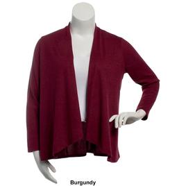 Womens Notations Long Sleeve Solid Hacci Open Cardigan