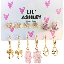 Kids Lil'' Ashley Earrings Set with Bows/Stars/Tutus/Ballet Charms