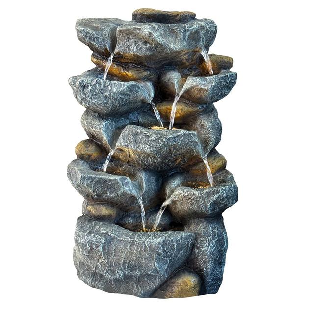 Resin 7 Tier LED Fountain