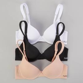 Womens Nautica 3pk. Seamless Logo T-Shirt Bras NT4918-3PKG