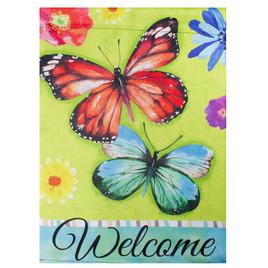 Northlight Seasonal Welcome Butterflies Garden Flag