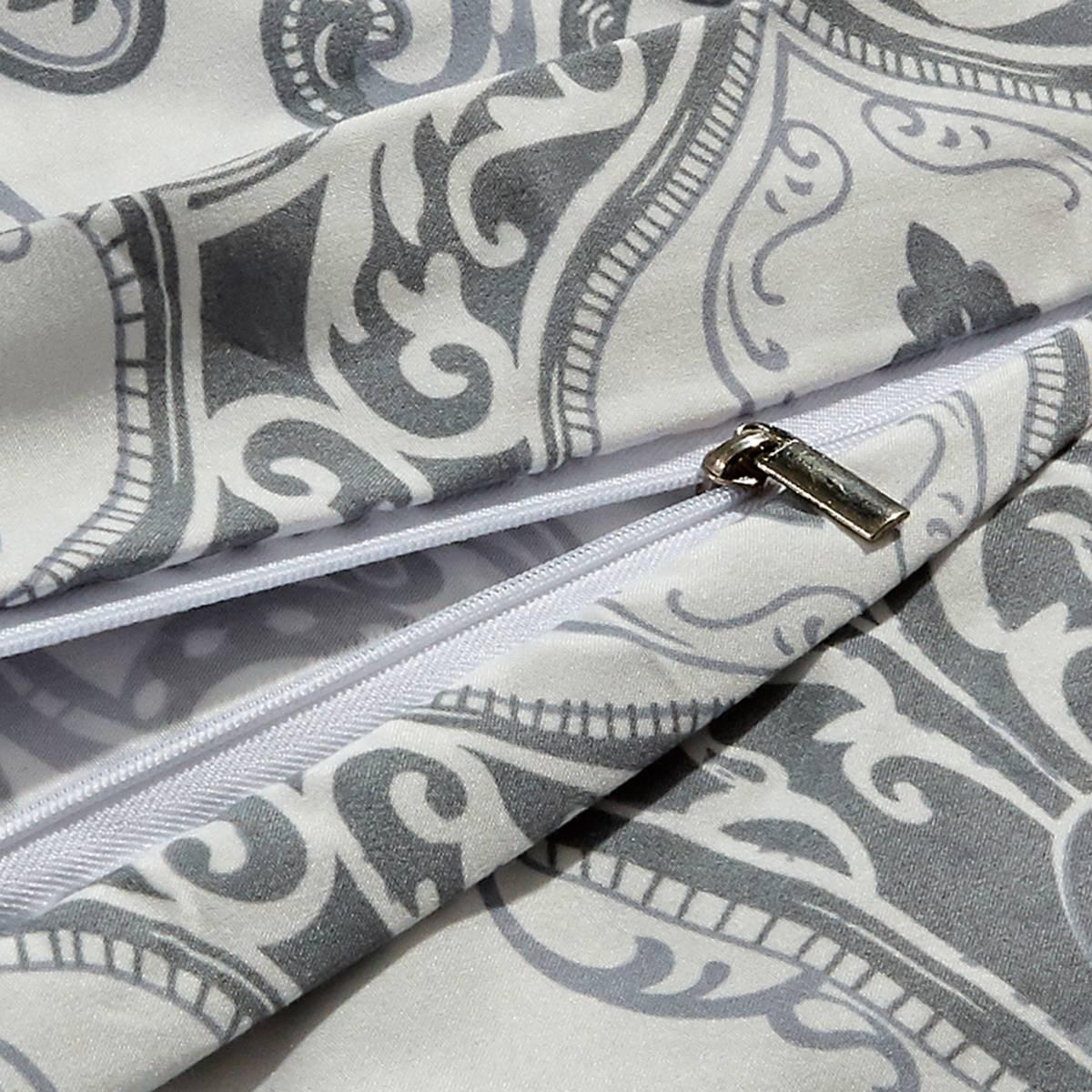 Bibb Home Damask 4pc. Duvet & Down Alternative Comforter Set