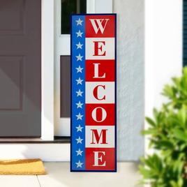 Northlight Seasonal Americana Welcome Metal Porch Board Sign