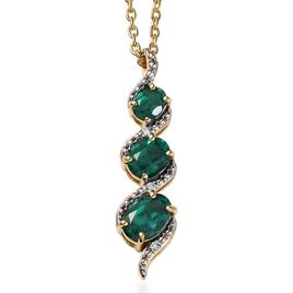 Nova Star® Lab Grown Emerald & Lab Grown Diamond Journey Pendant