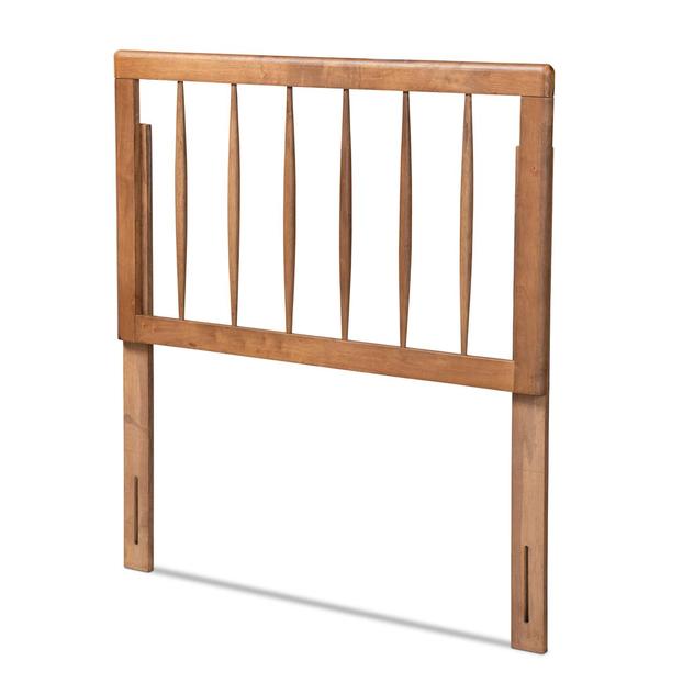 Baxton Studio Valin Ash Walnut Finished Wood Twin Size Headboard