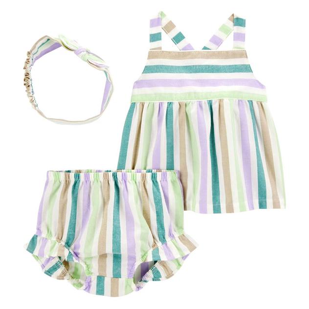 Baby Girl (3-24M) Carter's® 3pc. Stripe Tank & Shorts Set