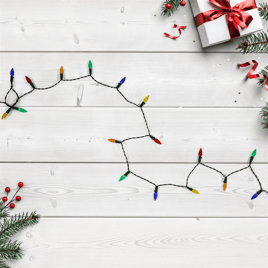 Northlight 15.75ft. LED Multicolor C6 Faceted Christmas Lights