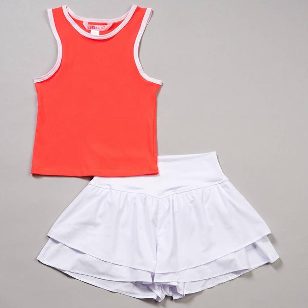 Girls (7-14) 1st Kiss® Sleeveless Contrast Tank w/ Layered Shorts