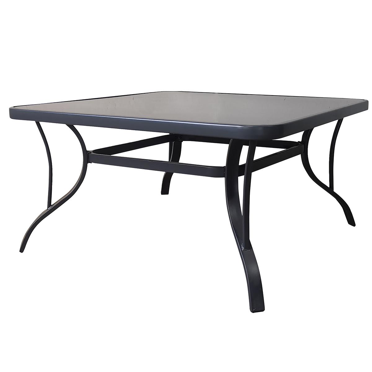 Wynnehaven Marble Print Glass Top Table