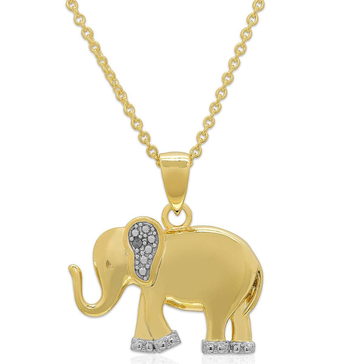 Accents by Gianni Argento Diamond Accent Elephant Pendant