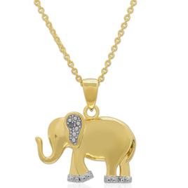 Accents by Gianni Argento Diamond Accent Elephant Pendant