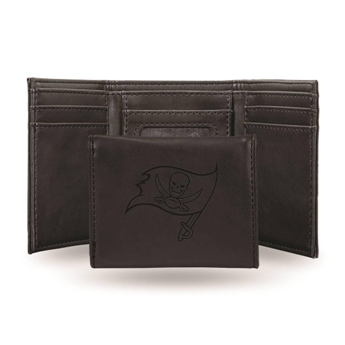 Mens NFL Tampa Bay Buccaneers Faux Leather Trifold Wallet