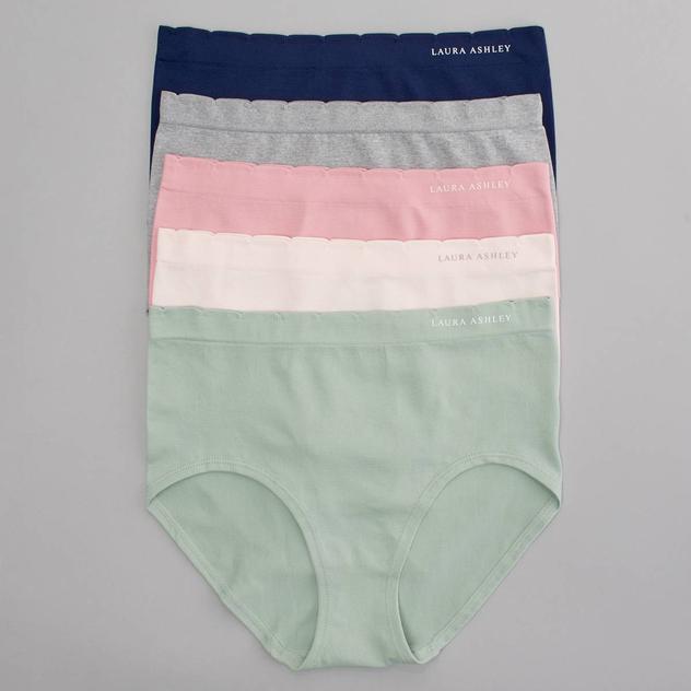 Womens Laura Ashley® 5pk. Seamless Brief Panties - LS9443-5PKAW