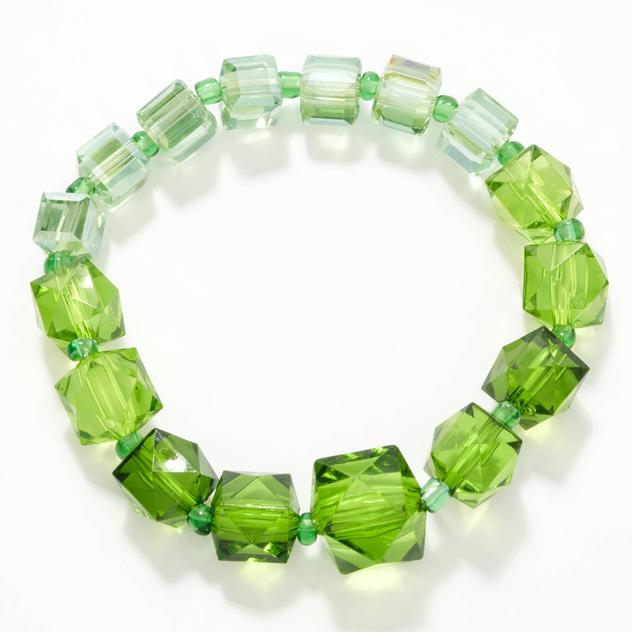 Ashley Cooper™ Green Ombre Bead Stretch Bracelet