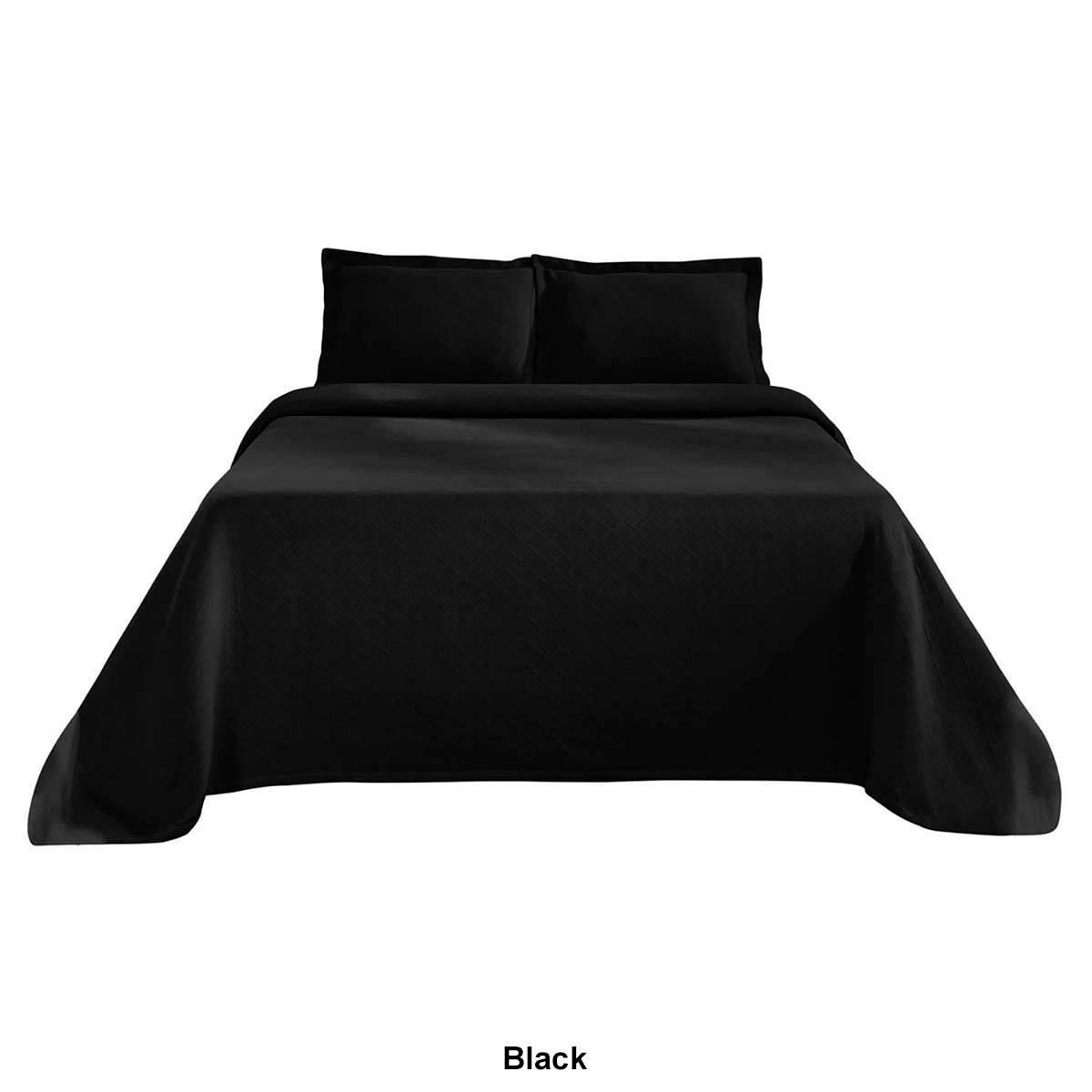 Superior Jacquard Matelassé Cotton Basketweave 3pc. Bedspread Set
