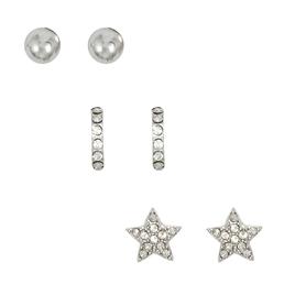 Freedom Three Set Crystal Trio Post Stud Earrings