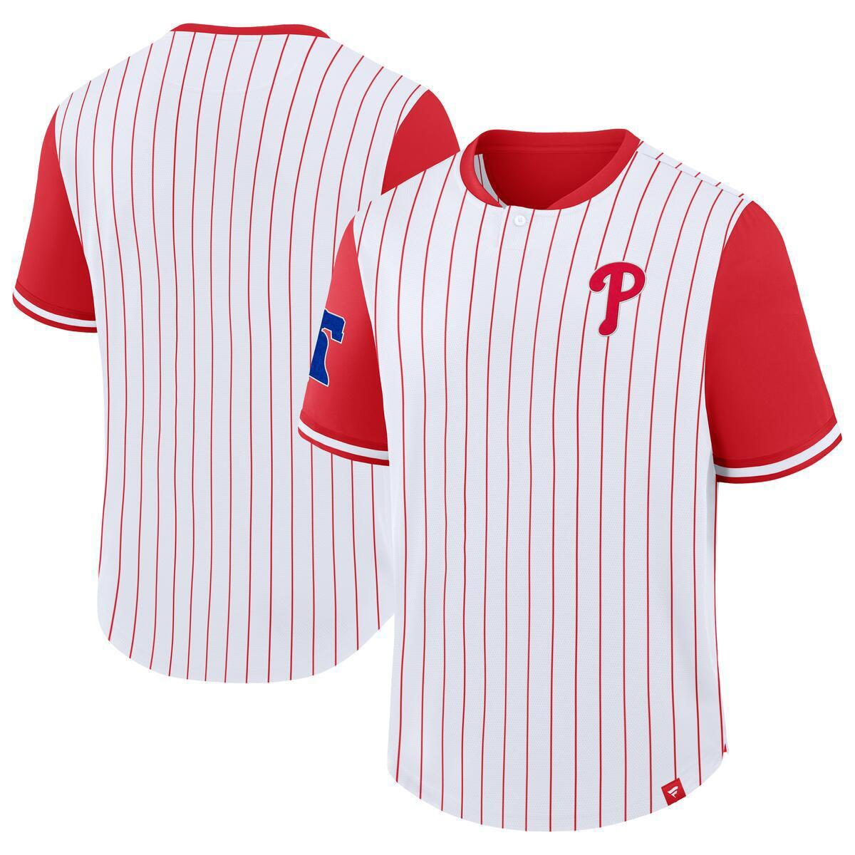 Mens Fanatics Philadelphia Phillies Side Swipe Pinstripe Tee