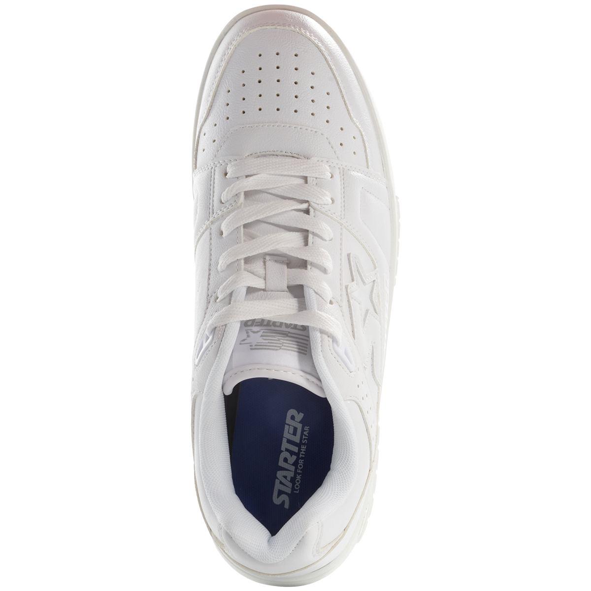 Mens Starter® Fastbreak Low X White Monochrome Athletic Sneakers