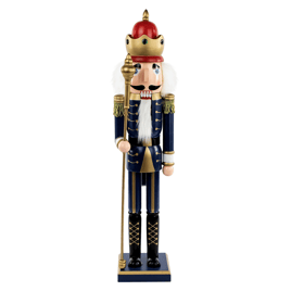 Northlight Blue & Gold Christmas Nutcracker King with Scepter